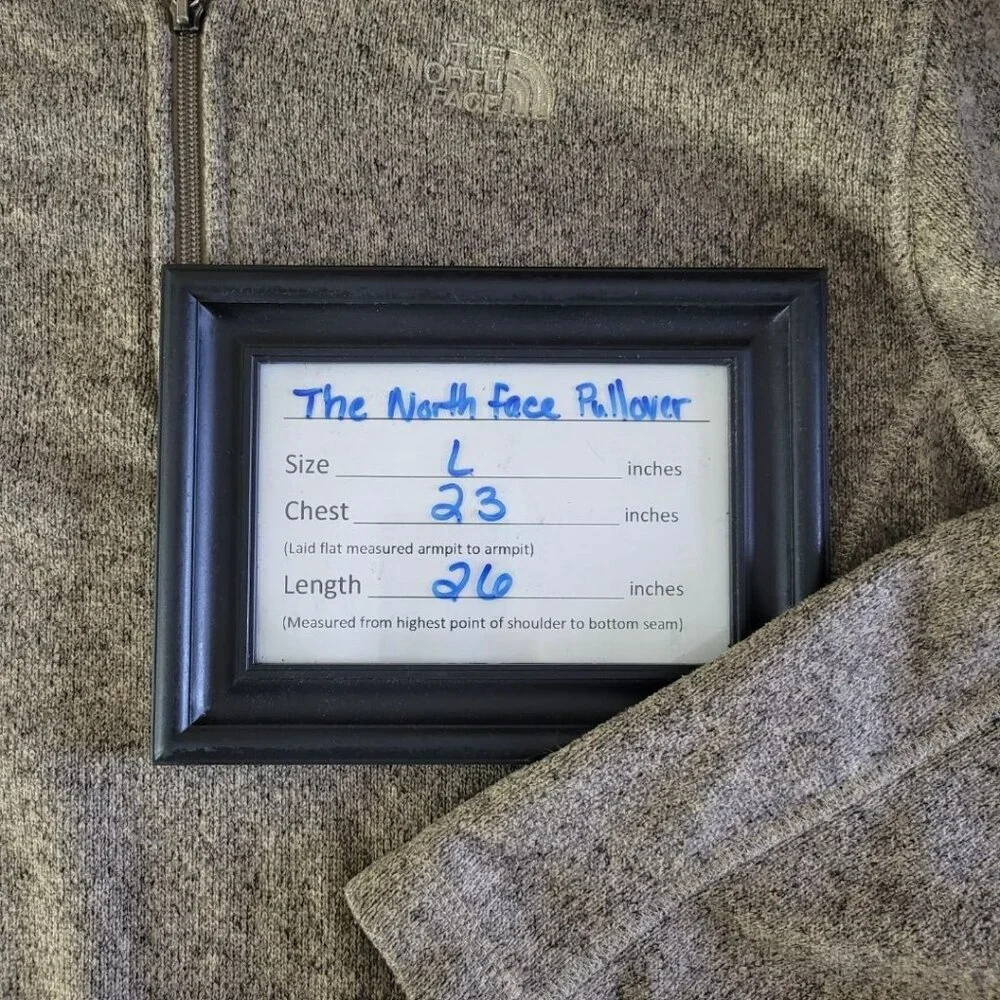 The North Face Pullover Sweatshirt Mens Large Quarter Zip Collar Long Warm Thick